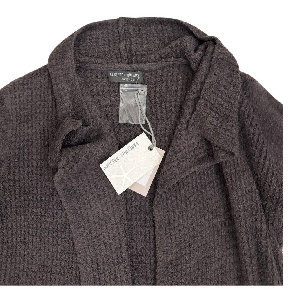 NWT Barefoot Dreams CozyChic Lite Charcoal Cozy Bamboo Circle Cardigan XS - Picture 3 of 7